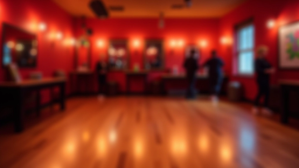 Modern dance studio space designed for community events